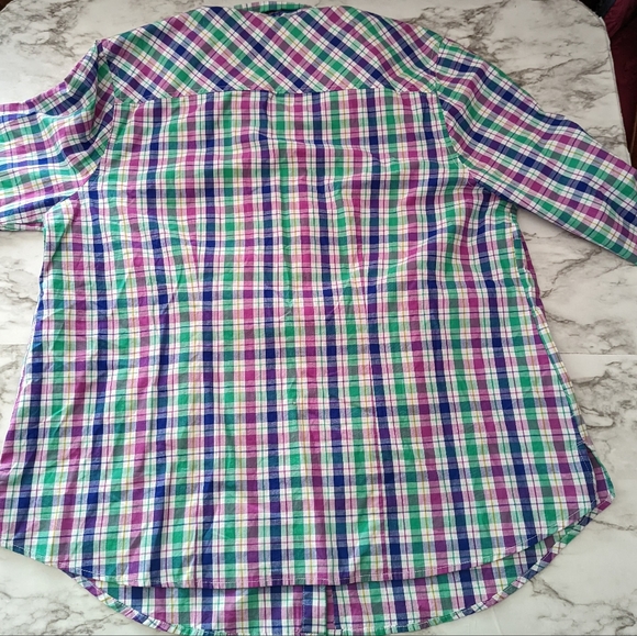 Women's Plus Size Izod Plaid Button Down Shirt size 1X - Picture 3 of 5